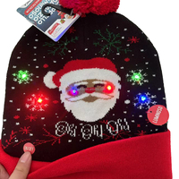 Cappello Natalizio LED Lavorato a Maglia 2026, Berretto Invernale Illuminato per Bambini e Adulti, Ideale per Feste