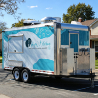 Volledig uitgeruste foodtruck, custom fastfood trailer, mobiele foodtruck, pizza, ijs, koffie, taco's, verkoopwagen te koop
