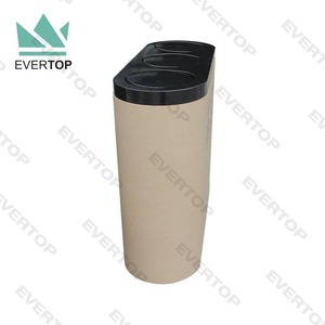 SD-55 Trong Nhà Ngoài Trời Thùng Rác Có Thể Chất Thải Phân Tập Hợp Mở Top Vòng Tái Chế Bin Thùng Rác Bin 3 Ngăn Chất Thải Bin Thép Không Gỉ - Product Image 5