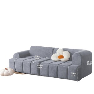 Canapé compressé transfrontalier en tissu velours côtelé entièrement en éponge, pliable, de forme carrée, pour salon, sans plis, usage universel - Product Image 5