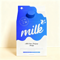 Envase Aséptico Antimicrobiano de 7 Capas de PVC de Grado Alimenticio para Cartones de Leche con Impresión Personalizada para Uso Comercial