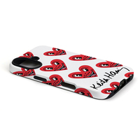 Coque de téléphone légère, résistante aux chocs et aux taches, avec motif léopard, cœur et fleurs, par sublimation, pour iPhone 16 Pro
