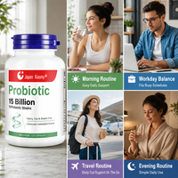 Suplemento Probiótico Shecome Personalizado de 15 Mil Millones de UFC para Hombres y Mujeres, Apoya la Flora Intestinal Saludable, Cápsulas Probióticas Dietéticas
