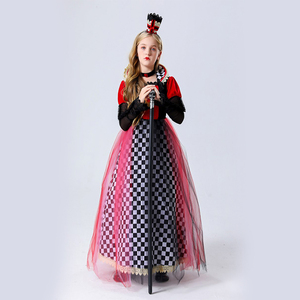 Costume di Halloween bambini <span class=keywords><strong>principessa</strong></span> Alice <span class=keywords><strong>regina</strong></span> rossa Costume <span class=keywords><strong>regina</strong></span> dei cuori Cosplay - Product Image 2