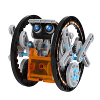 12 En 1 DIY ensamblar juguete educativo de vehículo de deformación de robot alimentado por energía solar para niños