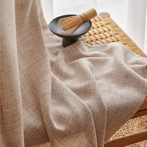 Tissu de rideau transparent <span class=keywords><strong>en</strong></span> polyester de style lin, couleur unie, haute qualité, fourni par l'usine, largeur 2,8 m - Product Image 2