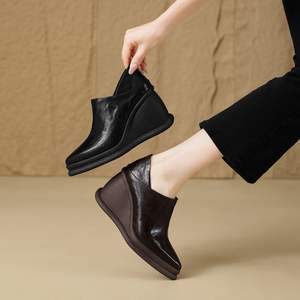 ขายตรงจากโรงงาน รองเท้าส้นเตารีดหนังแกะแท้ งานแฮนด์เมด คลาสสิก ทันสมัย ปลายแหลม แบบชิ้นเดียว สำหรับผู้หญิง - Product Image 5