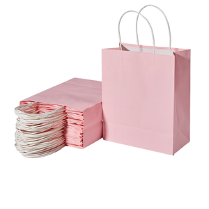 Sacs d'emballage en papier kraft imprimés à la main, classiques, personnalisés pour l'art, l'artisanat, les festivals, les célébrations, les fêtes et les cadeaux - Product Image 3