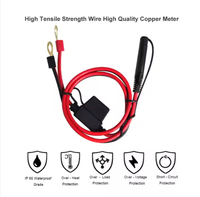 10A 2 Pin SAE Chargeur Étanche Couverture Extension pour Oeil Anneau Terminal Solaire Batterie Câbles Application Industrielle Cuivre PVC