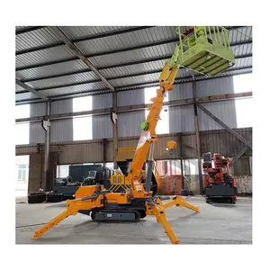 Wireless Remote Control Crawler Lift Crane Telescopic Spider Crane For Sale