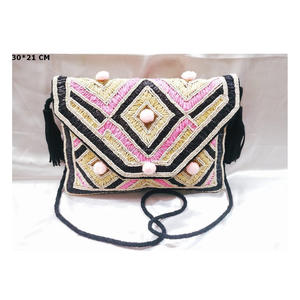 2023 luxe dames soirée mariage pochette artisanal indien perlé coton motif léopard nouvelle Collection gourou Kirpa exportations - Product Image 6