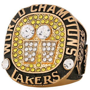 Anillo de Campeonato de Baloncesto de la NBA 2001, Anillo de Hombre de Aleación Chapado en Oro con Estrella de O'Neal, Venta al por Mayor en AliExpress - Product Image 2