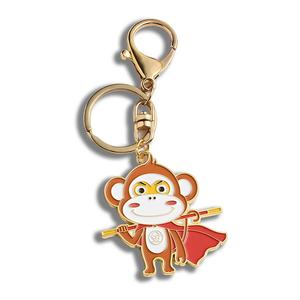 Llavero con Logotipo en Relieve en Forma de Mono de Color Naranja, Recuerdo de Festival, con Tarjeta - Product Image 2