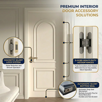 Porte intérieure moderne de luxe haut de gamme en aluminium et bois, isolation phonique, garantie 5 ans, couleur personnalisable, résistante à l'humidité, pour villa