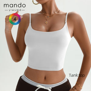 Ücretsiz özel Logo tasarım yüksek kalite kalite spor kolsuz tişört şehvetli geri büküm Hollow elemanları sıkıştırma kırpma üst kadınlar için - Product Image 4