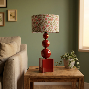 Lampe de table décorative artisanale de qualité supérieure avec un magnifique design imprimé, abat-jour floral, pour le salon, E27, vente en gros - Product Image 1