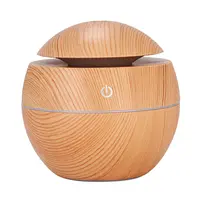 Nieuw Product 2022 Draagbare Led Light Thuis Ultrasone Humidificador Difusor Essentiële Olie Diffuser Lucht Houten Luchtbevochtiger