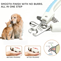 Coupe-ongles professionnel pour animaux de compagnie en acier inoxydable PP TPR, portable, écologique, pour chiens, chats, petits animaux, outil de soin des pattes, logo personnalisé OEM