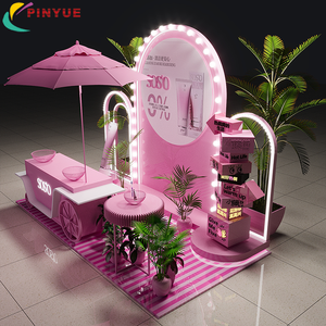 <span class=keywords><strong>Carrito</strong></span> <span class=keywords><strong>de</strong></span> Promoción <span class=keywords><strong>de</strong></span> Belleza Portátil ROSA con Letrero LED, Kiosco Personalizado <span class=keywords><strong>de</strong></span> Cosméticos para Ferias Comerciales, Eventos en Centros Comerciales y Stands - Product Image 1