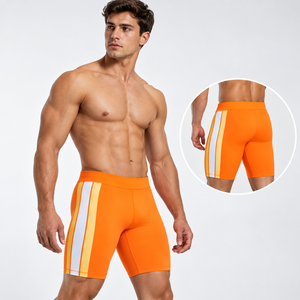 Shorts de sport de compression athlétiques pour hommes avec bande latérale, collants de course à séchage rapide, extensibles, couche de base d'entraînement, vêtements de sport fitness - Product Image 1