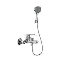 Robinet de baignoire cascade de luxe en laiton brossé doré mural de haute qualité pour douche