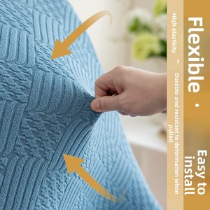 Nouvelle Housse de Fauteuil Élastique Épaissie en Jacquard, Housse de <span class=keywords><strong>Dossier</strong></span> Incurvé, Housse Anti-Poussière pour Tabouret, <span class=keywords><strong>Protection</strong></span> Contre les Griffes de Chat - Product Image 4