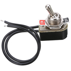 स्स्ट 6 ए KNS-1 टॉगल स्विच रॉकर स्स्ट संपर्क स्विच 12 मिमी कटआउट 2 फुट ब्लैक + सिल्वर - Product Image 1