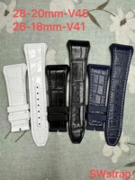 Bracelet de montre en cuir d'alligator véritable fait main 28-20mm-V45 26-18mm-V41, remplacement pour Franck Muller V45 et Franck Muller V41