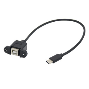 Type <b>C</b> To Square Port Female Data Cable With Ear Screw Holes <b>USB</b> 3.1 Extension <b>Adapter</b> All Copper - Product Image 2