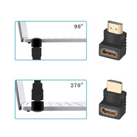 Ventes chaudes - Connecteur HDMI mâle vers femelle Full HD 1080p à 90 degrés, adaptateur HDMI à angle droit pour ordinateur portable, Nintendo Switch, PS4, PS3
