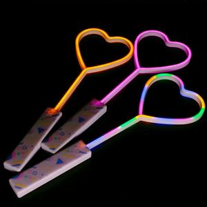 Large Fairy Multicolor Glow Wand Adjustable LED Heart-Shaped Wand Star Wand Neon Light Girls' Party Toy Children's Glow <b>Stick</b> - Product Image 2