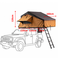 Tente de toit souple pliable de haute qualité, imperméable et de premier ordre, pour SUV 4x4, camping en plein air