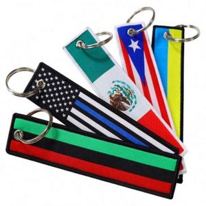 Llaveros Personalizados de Tela Bordados con Etiqueta de Aviación para Venta al por Mayor - 'Remove Before You Fly' - Product Image 2