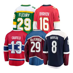 Hoge Kwaliteit Custom Heren Ijshockey Uniform Groothandel Spelers Geborduurd Jersey Met Verschillende Namen Nummers Ijshockey Kleding - Product Image 1