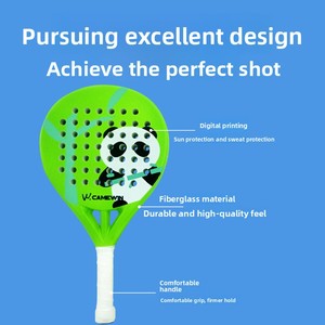 CAMEWIN 4047 <span class=keywords><strong>Raquette</strong></span> de tennis de plage pour enfants en fibre de carbone, design mignon de panda, <span class=keywords><strong>raquette</strong></span> de paddle légère, vente en gros - Product Image 4