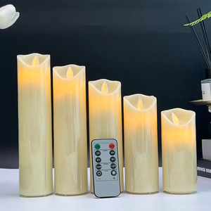 <span class=keywords><strong>Bougie</strong></span> LED en cire de paraffine à fonction télécommande à piles pour mariages, anniversaires, Noël et décoration de la maison - Product Image 3