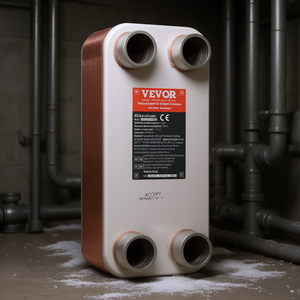 Échangeur de chaleur à plaques brasées Vevor 30 plaques en cuivre et acier inoxydable 316L pour chauffage au sol, dégivrage de la neige, brassage de bière - Product Image 2