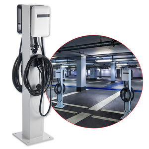 L2 Socle universel Pilier de poteau sur pied 59 ''4FT Base en acier inoxydable Poteau en aluminium Chargeur EV Socle Daul EVSE - Product Image 2
