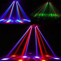 Mini projecteurs de scène 80W à deux bras et quatre têtes, faisceau, stroboscope, laser, tête mobile pour DJ, discothèque, KTV, bar, fête