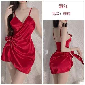 Pyjama sexy à lacets, coupe ajustée, robe <span class=keywords><strong>de</strong></span> nuit à bretelles plissées, style pur désir, tenue <span class=keywords><strong>de</strong></span> maison pour femmes, vente en gros - Product Image 4