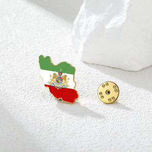 Broche drapeau historique de l'Iran pour collectionneurs, carte de l'<span class=keywords><strong>Empire</strong></span> persan, broche drapeau Lion et Soleil avec la mer de la Caspienne et le Golfe Persique - Product Image 5