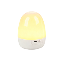 Lámpara de Noche con Forma de Huevo, 3 Colores, Regulación Continua, Control Táctil USB Tipo-C, con Memoria, para Dormitorio, Hogar y Oficina