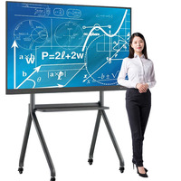 Panel interactivo Smart Bord con pantalla LCD de 75/85/98 pulgadas, pizarra digital inteligente interactiva para la enseñanza, todo en uno con pantalla táctil.
