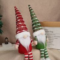 Gnomes de Noël nordiques faits à la main, ornements avec longues jambes tombantes, en peluche, style scandinave Tomte Nisse, pour la décoration de table de fêtes