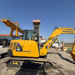 Miniexcavadora sobre orugas Komatsu PC56 usada más vendida de 5,3 toneladas con motor y bomba, Modelo 2020 de alta potencia de excavación, buen estado - Product Image 6