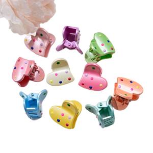 กิ๊บติดผมพลาสติกสีมากา<span class=keywords><strong>รอง</strong></span>ลายจุดรูปหัวใจขนาดเล็กหลากสีสัน - กิ๊บหนีบ<span class=keywords><strong>ผม</strong></span>ลายน่ารักสำหรับเด็ก ใช้เป็นเครื่องประดับ<span class=keywords><strong>ผม</strong></span>ในชีวิตประจำวัน - Product Image 5