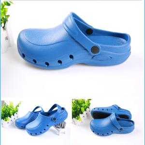 <b>Clogs</b> For Men Women Medical Breathable Hollow Closed Toe Low Heel Green Pink Light Blue Dark Blue Leisure Shoes - Product Image 4