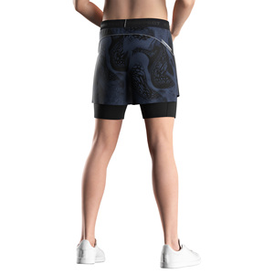 Mid-thigh Men Fitness Shorts with Built-in Compression Sweat-wicking Laser Cutting Holes for <b>Runners</b> of All Levels - Product Image 6