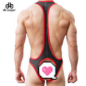 Body sculptant en maille pour <span class=keywords><strong>homme</strong></span> - Sous-vêtement une pièce en nylon extensible respirant avec design contrastant - Fabricant ODM en gros - Product Image 6