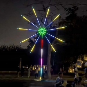 Luces LED Decorativas para Exteriores, Multicolor, Inteligentes, RGB, Control por Aplicación, Tira RGBIC Mágica, Decoración Navideña, Luces LED de Fuegos Artificiales Nocturnas - Product Image 1